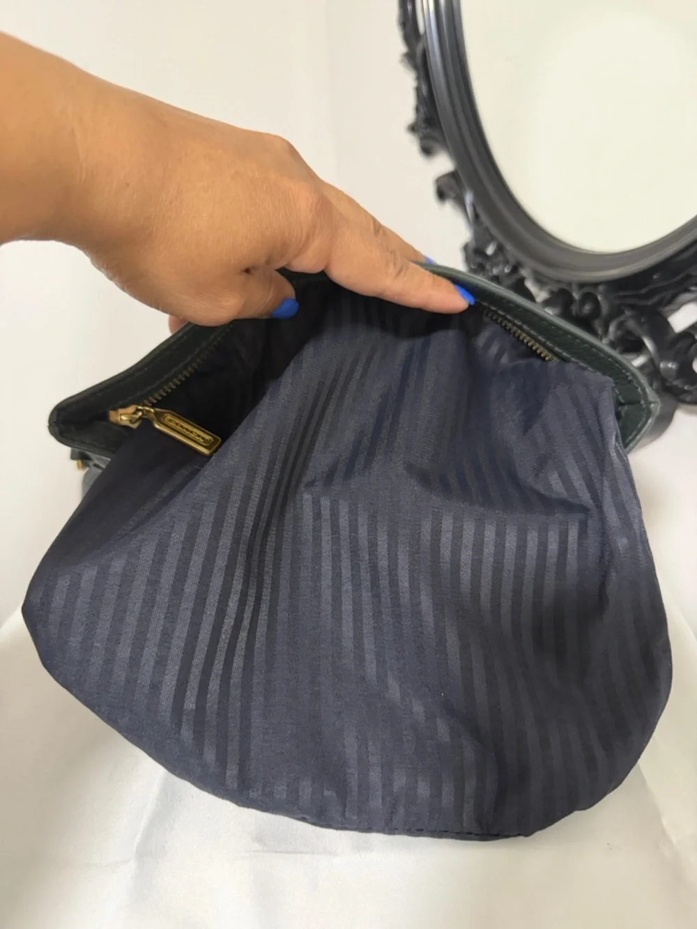 Coach Vintage 4907 Pebbled Green Leather bag 🎀🎀🎀 - Picture 15 of 15